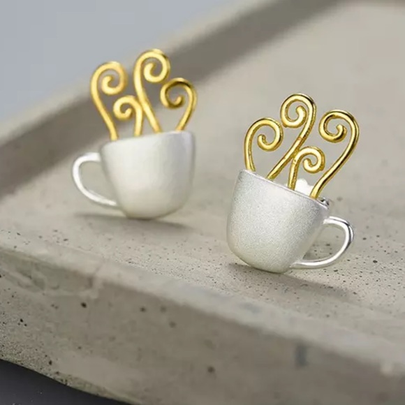 🎁 Artisan Handmade 925 Silver The Zenayde Mug Earrings - Picture 5 of 10